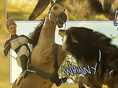 His wife's eager mouth a..